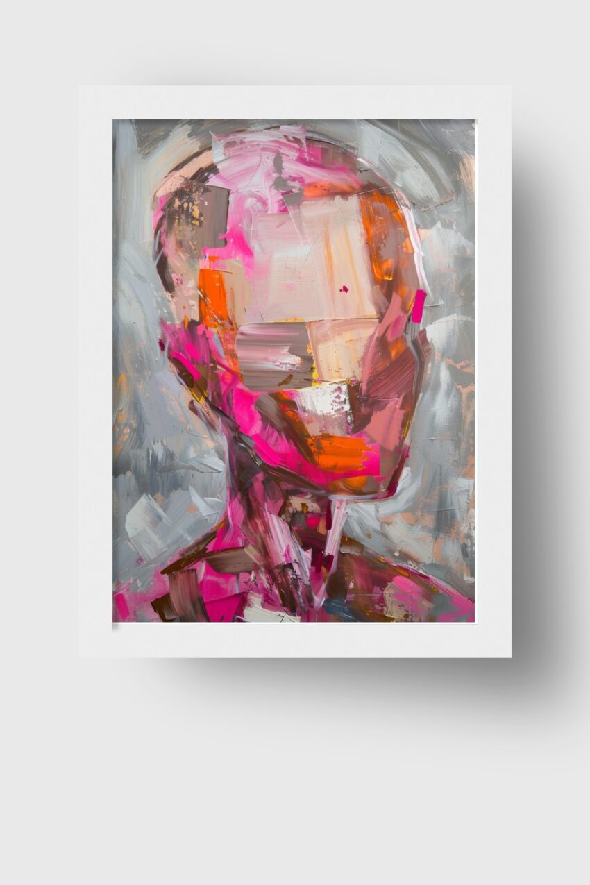 Abstrakt Poster Porträt farbig expressiv
