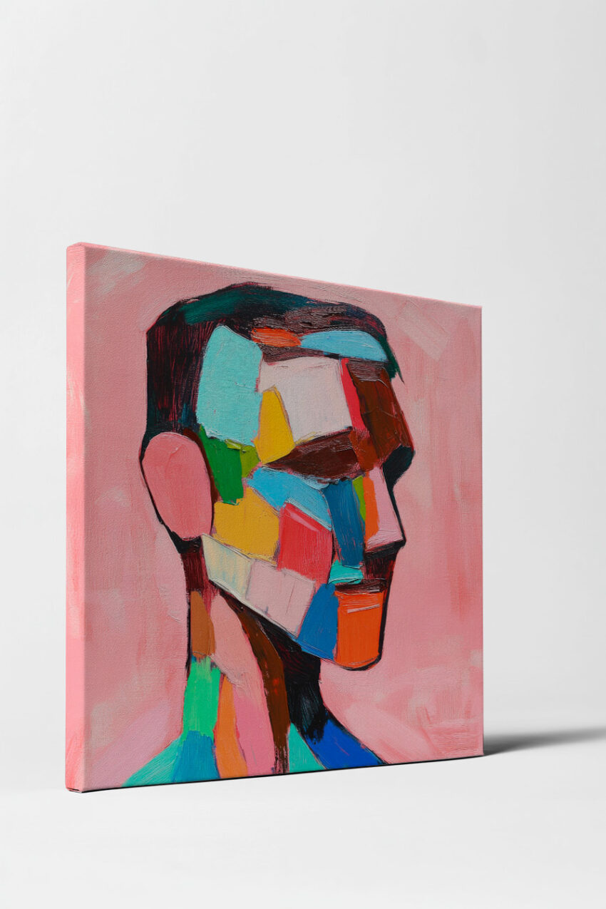Grafik Poster Kopf Farbig abstrakt bunt