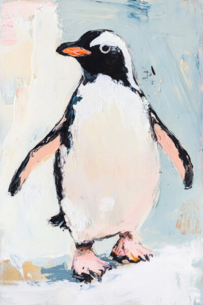 Pinguin auf Eis Gerahmt