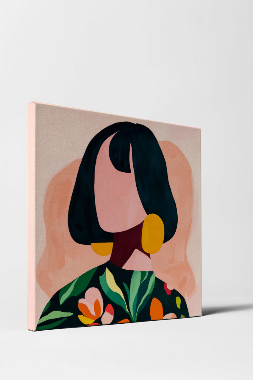 Illustration Poster Frau abstrakt bunt