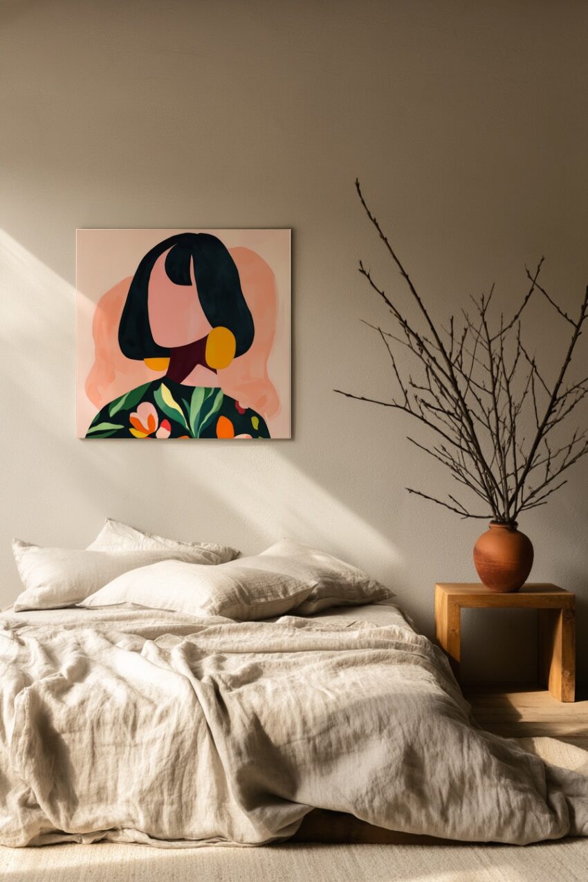 Illustration Poster Frau abstrakt bunt