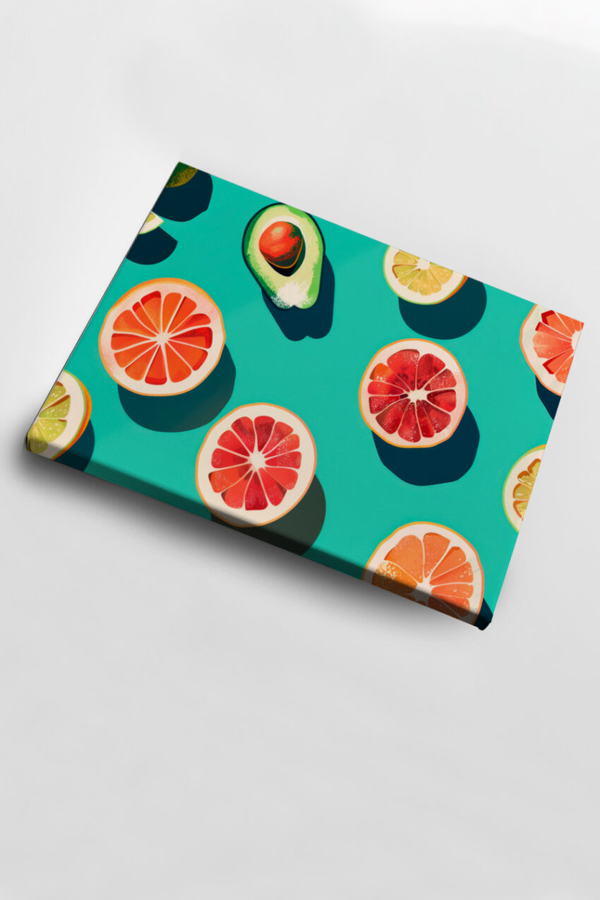 Grafik Poster Avocado mit Kern klar grün