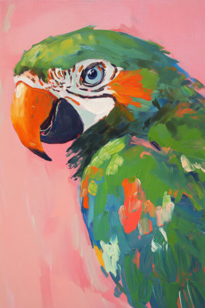 Papagei Kopf Bunt Poster