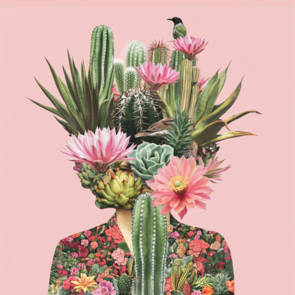 Kaktus Kopf Leinwandbild