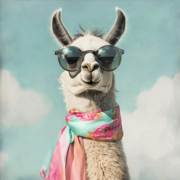 Lama Sonnenbrille Gerahmt