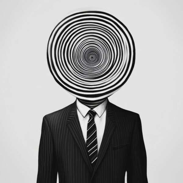 Mann Spirale Gerahmt