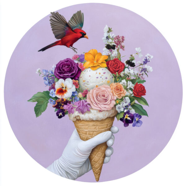 Blumen Eiscreme Gerahmt