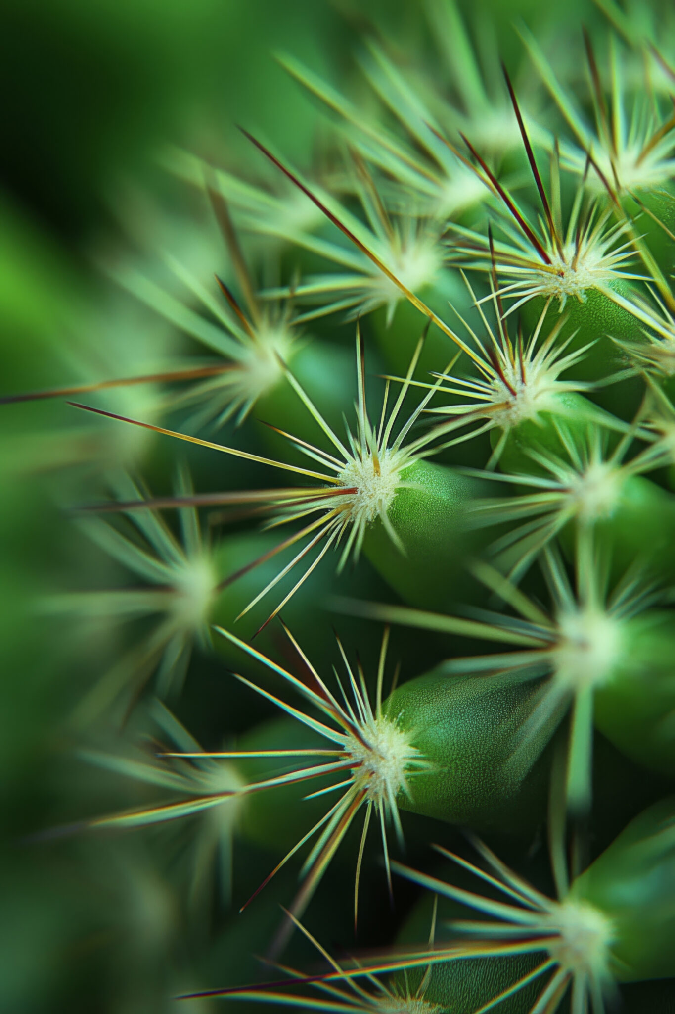 Fotografie Poster Kaktus grün stachelig Nahaufnahme