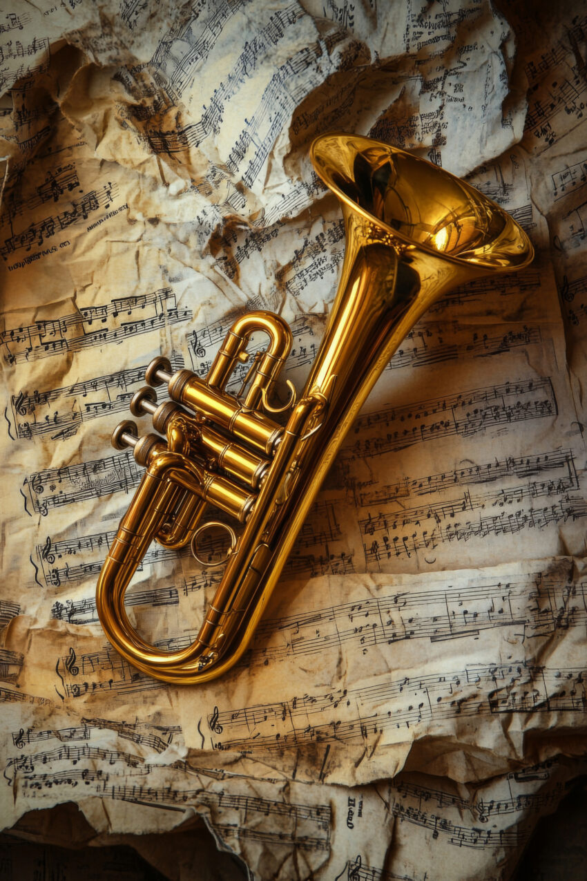 Fotografie Poster Trompete glänzend Messing