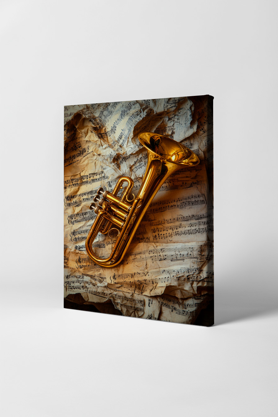 Fotografie Poster Trompete glänzend Messing