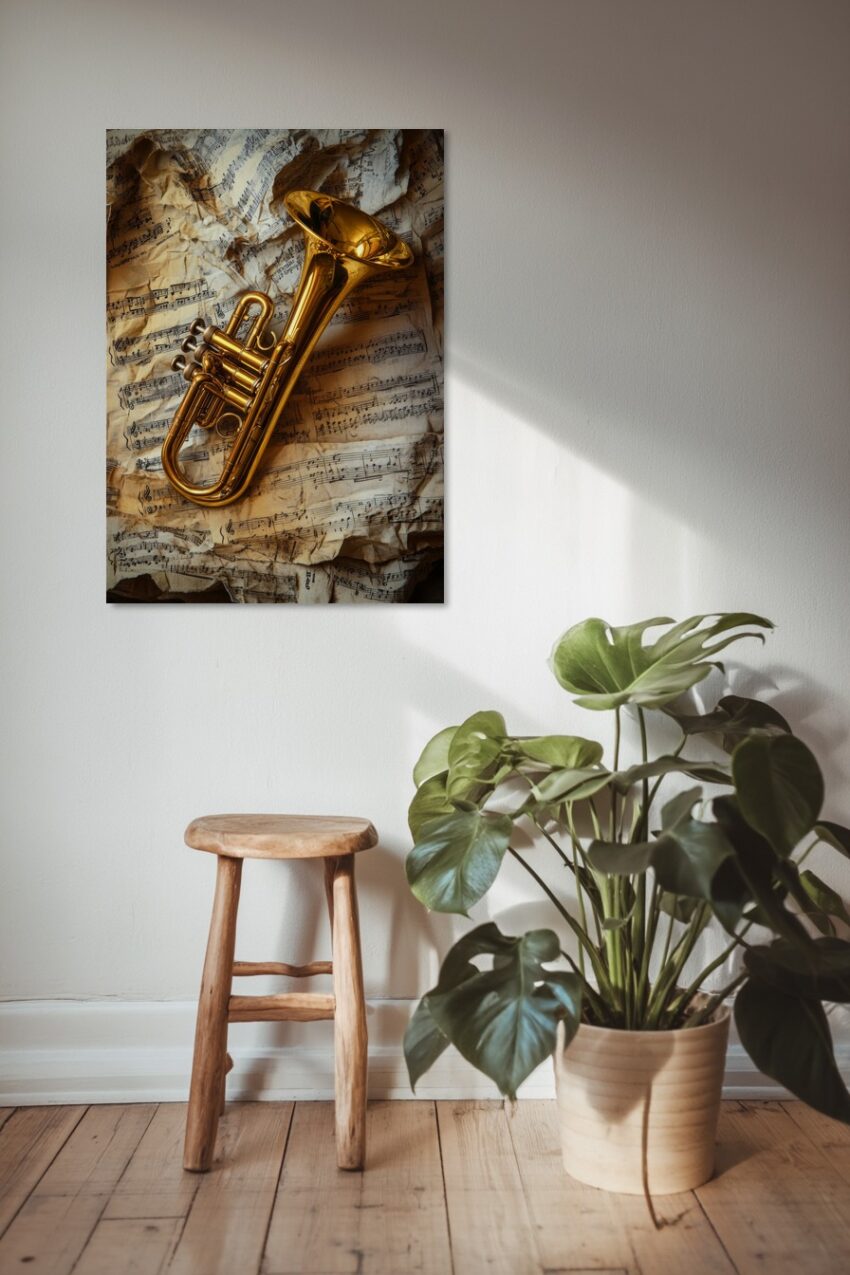 Fotografie Poster Trompete glänzend Messing