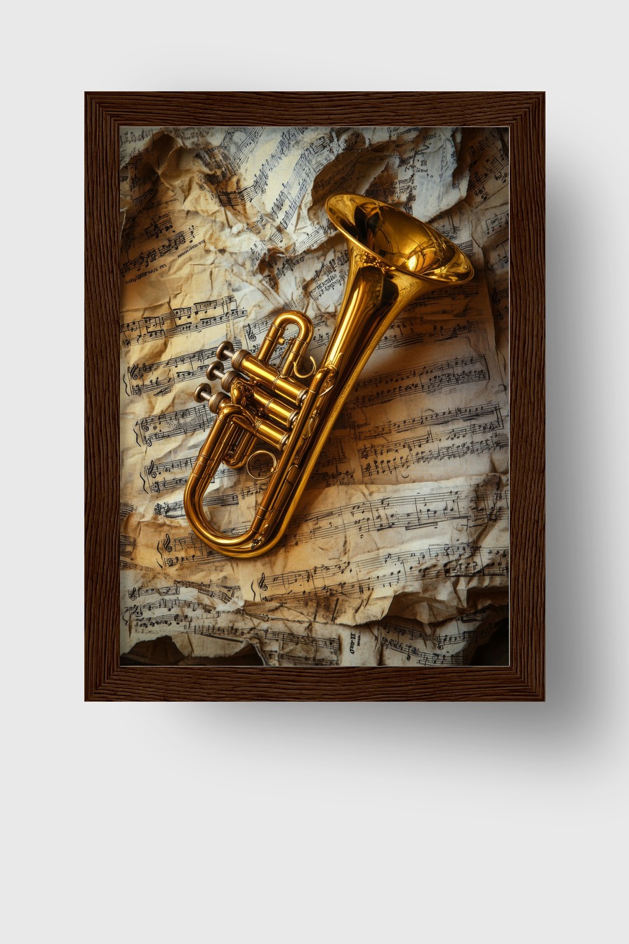 Fotografie Poster Trompete glänzend Messing