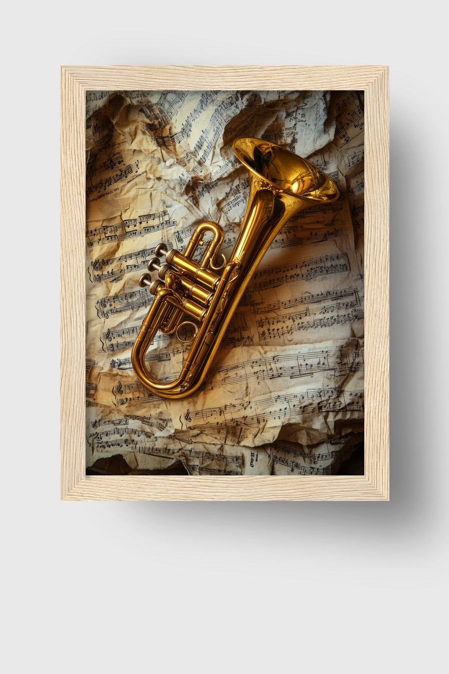 Fotografie Poster Trompete glänzend Messing