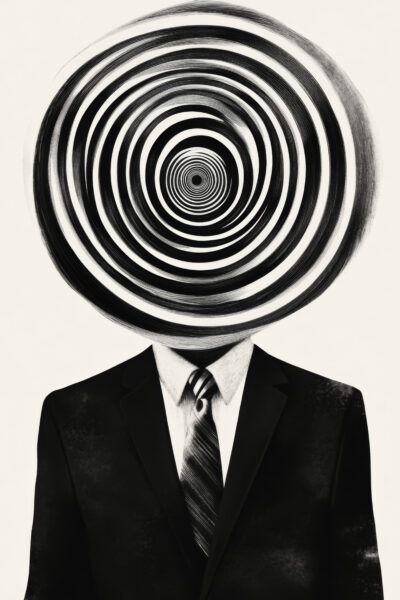 Gesicht Spiral Leinwandbild