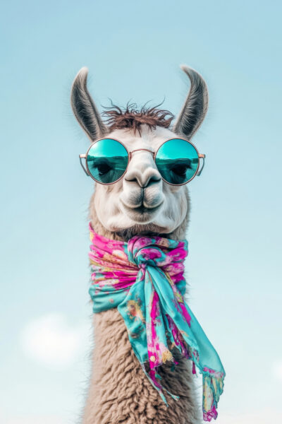 Lama Leinwandbild