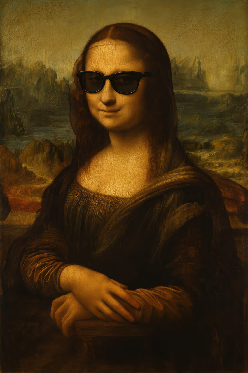 Illustration Poster Mona Lisa Sonnenbrille klassisch modern