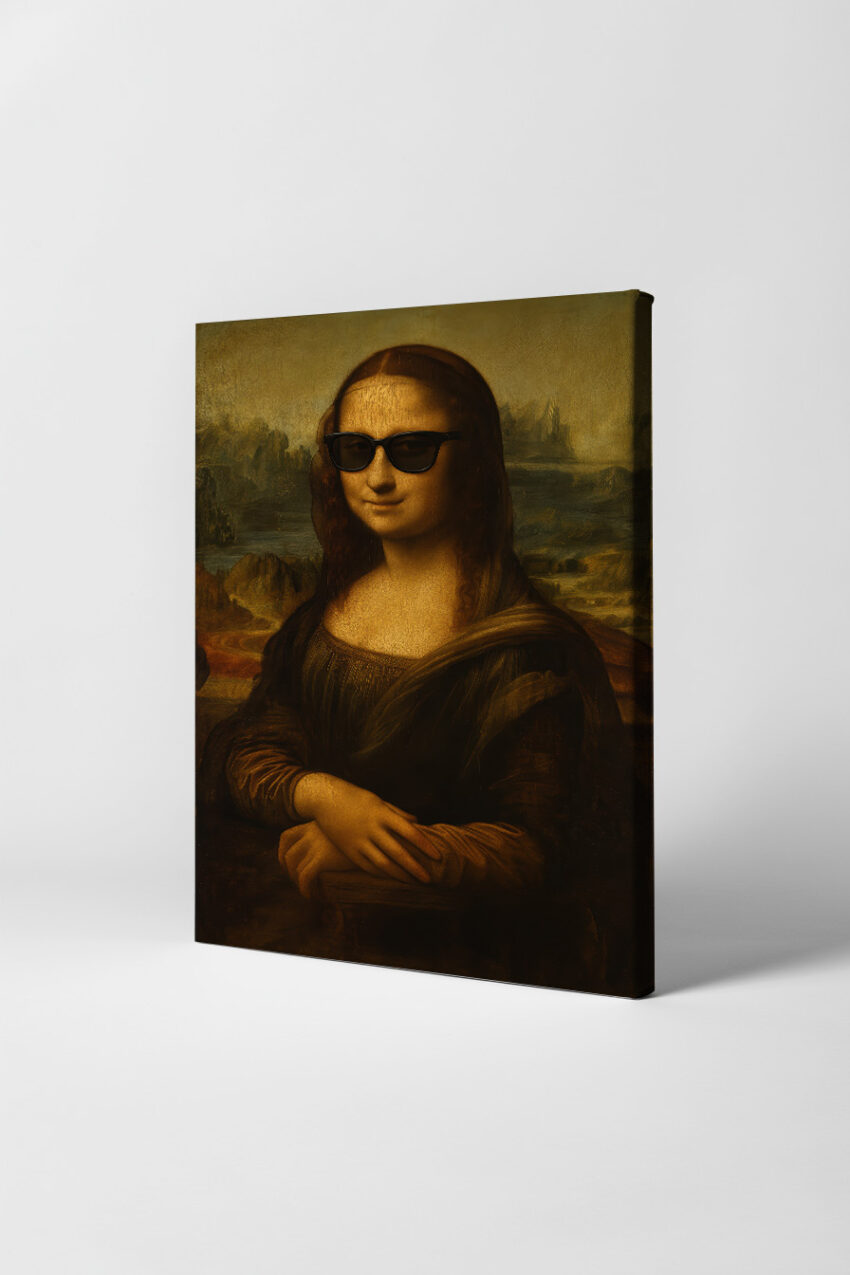 Illustration Poster Mona Lisa Sonnenbrille klassisch modern