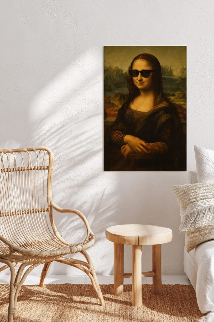 Illustration Poster Mona Lisa Sonnenbrille klassisch modern