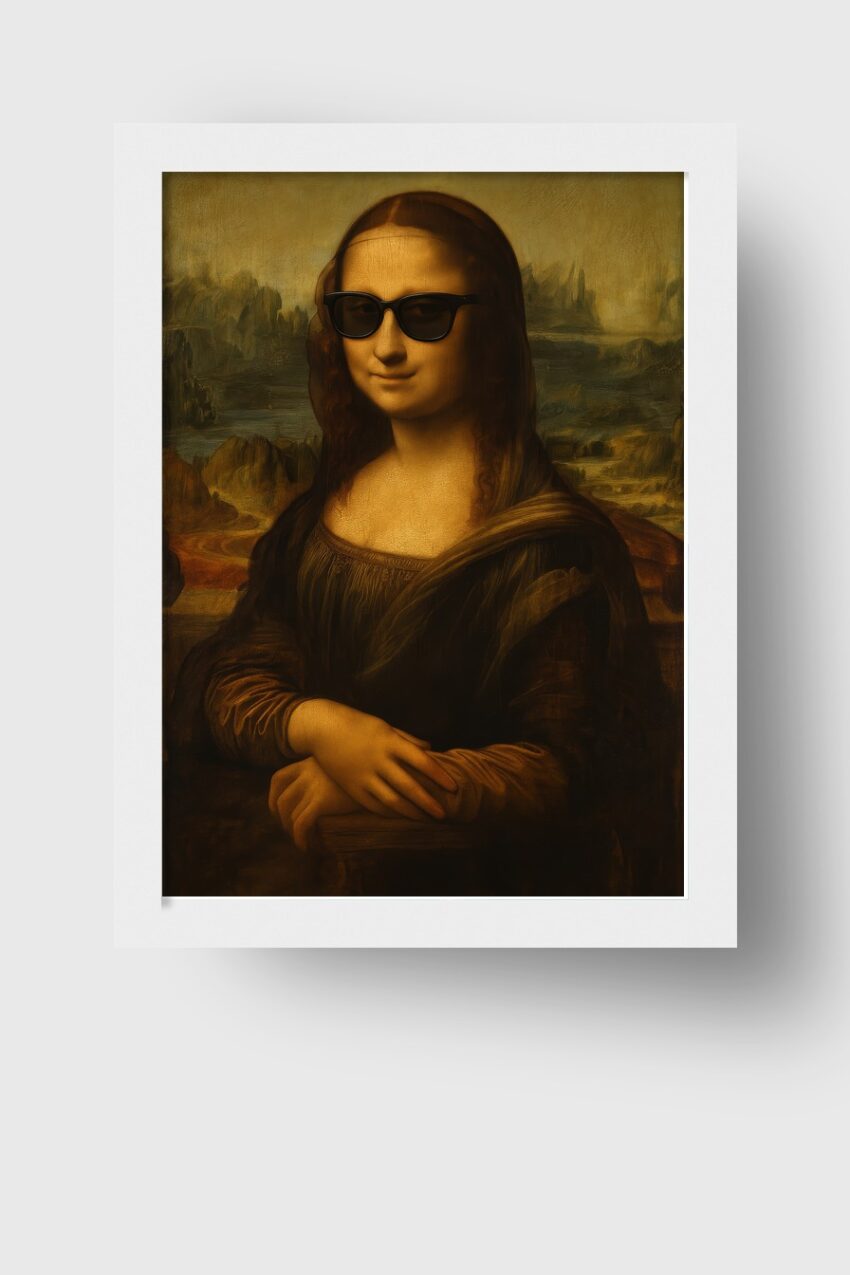Illustration Poster Mona Lisa Sonnenbrille klassisch modern