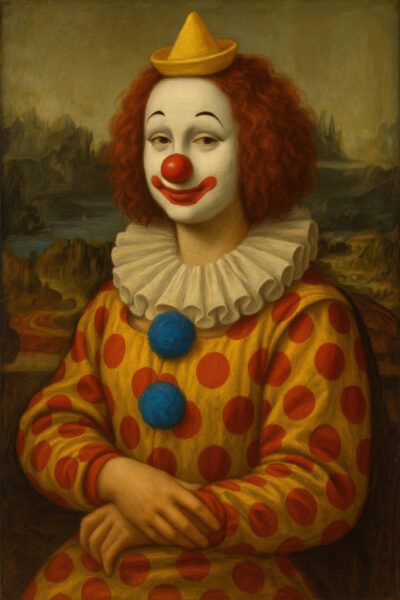 Clown Porträt Gerahmt