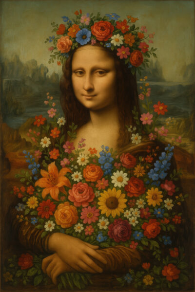 Mona Lisa Blumen Poster