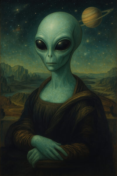 Außerirdischer Porträt Leinwandbild