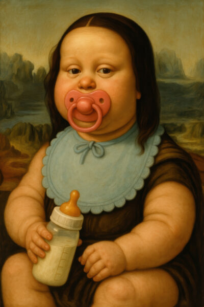 Baby mit Schnuller Poster