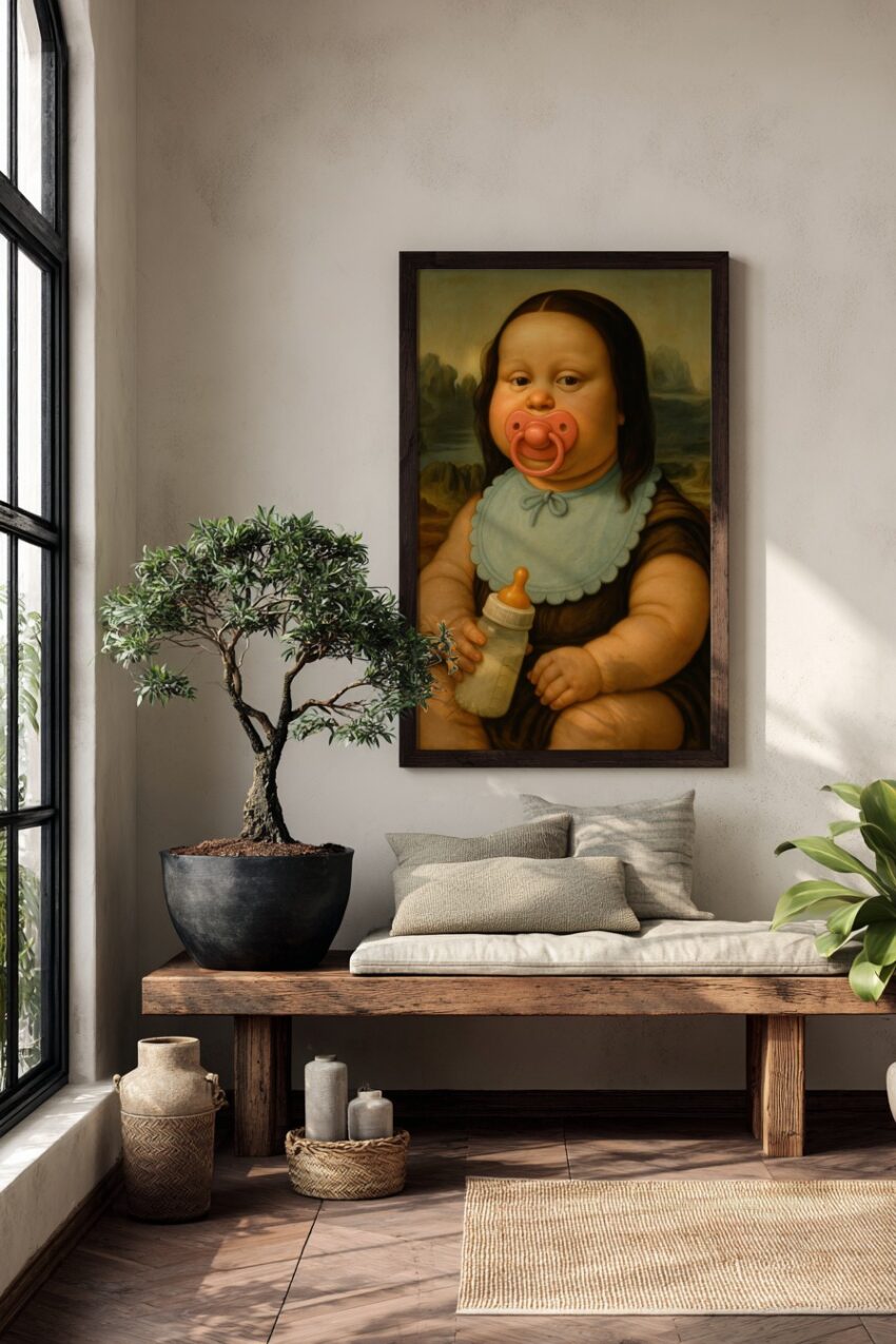 Malerei Poster Baby Schnuller klassisch