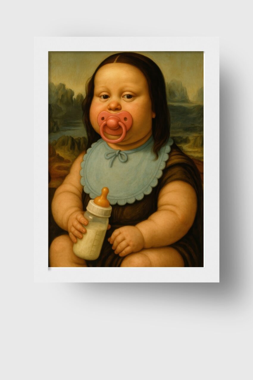 Malerei Poster Baby Schnuller klassisch