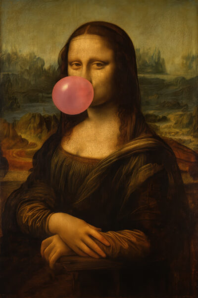 Mona Lisa Kaugummi Leinwandbild