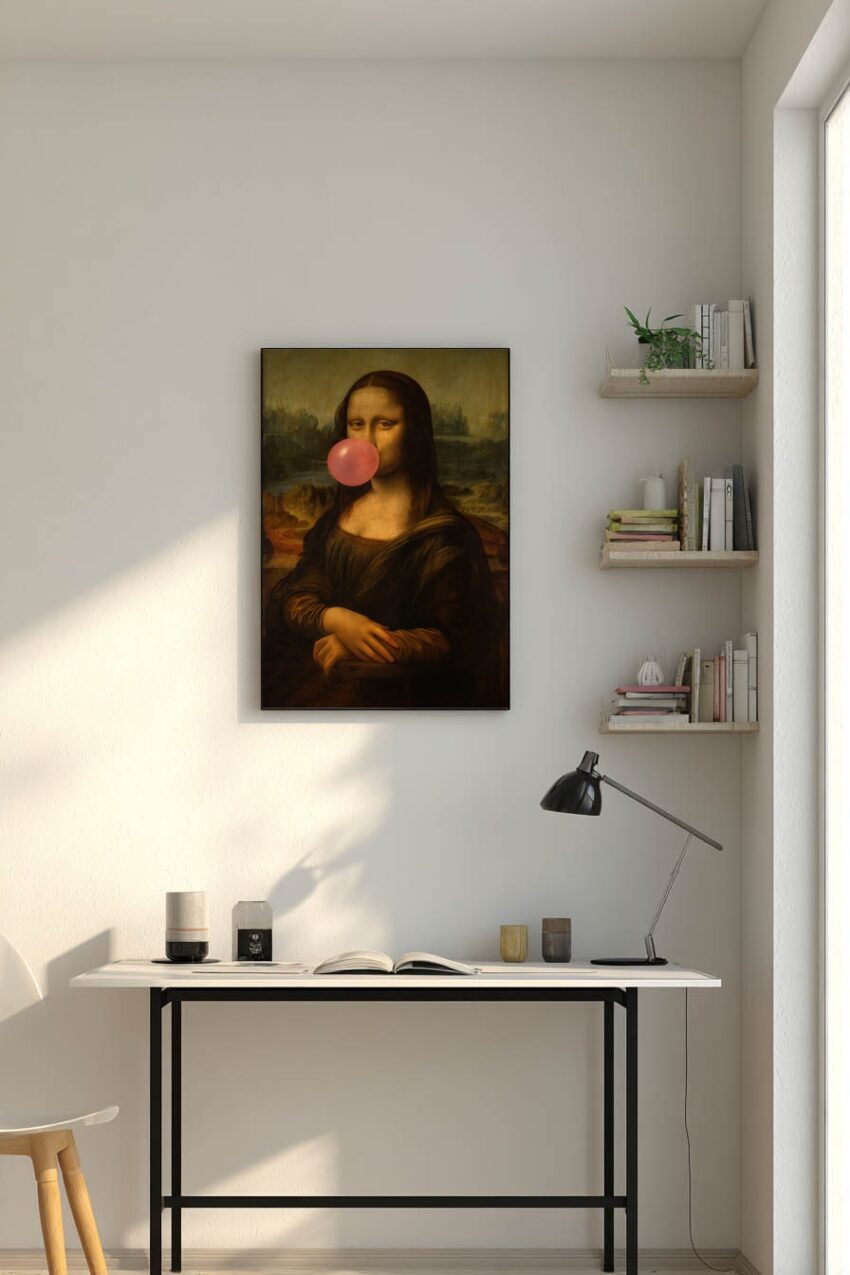 Grafik Poster Mona Lisa Kaugummi rosa