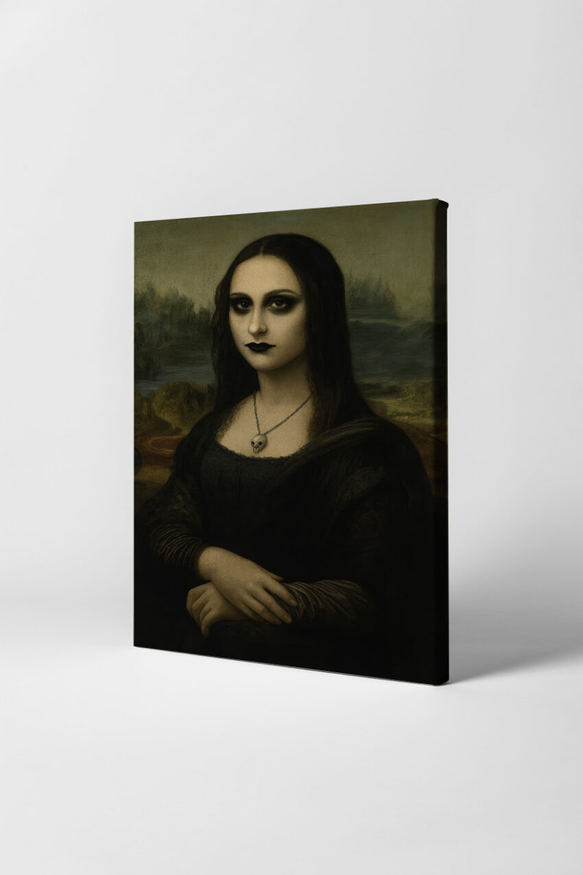 Fotografie Poster Frau Porträt Totenkopf schwarz