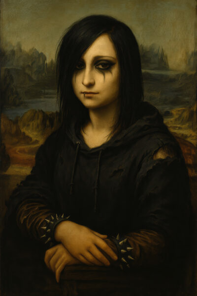 Junge Gothfrau Leinwandbild