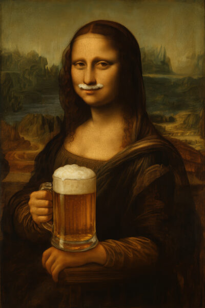 Mona Lisa Bier Gerahmt