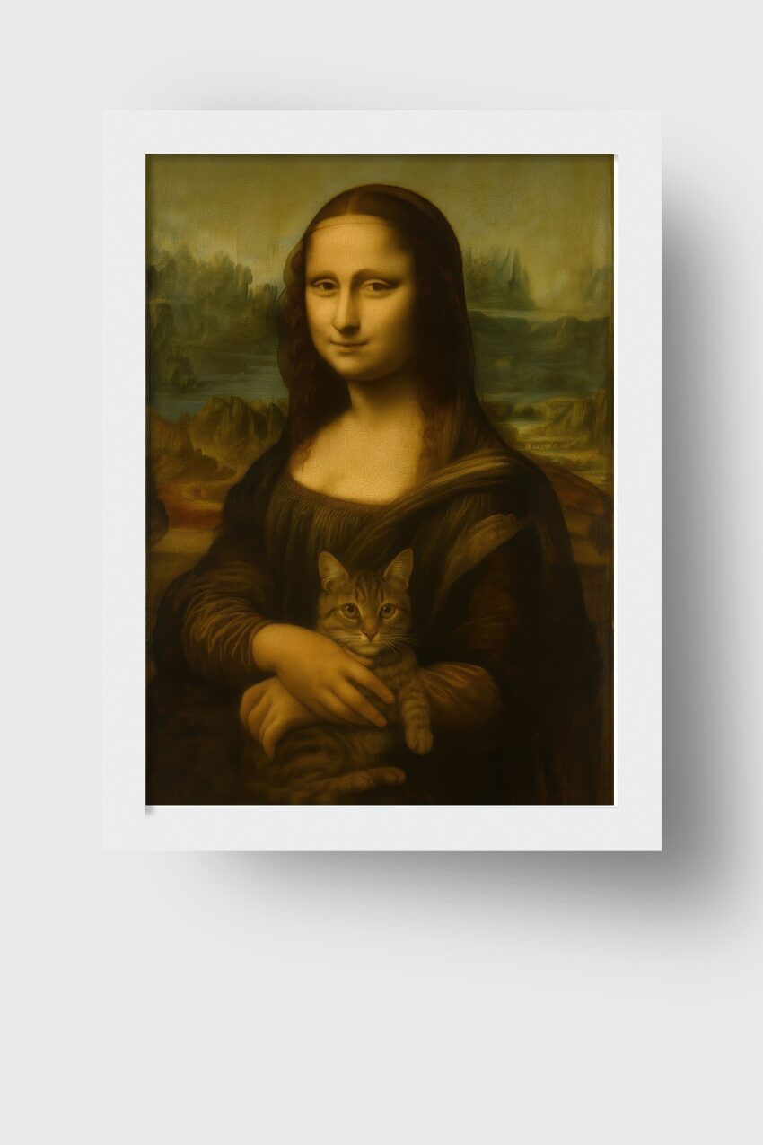 Fotografie Poster Mona Lisa Katze beruhigend braun