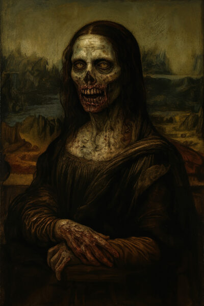 Zombie Mona Lisa Leinwandbild