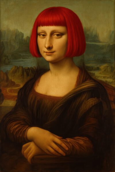 Mona Lisa roter Bob Poster