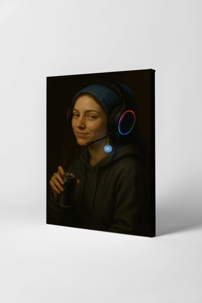 Fotografie Poster Frau Headset neutral