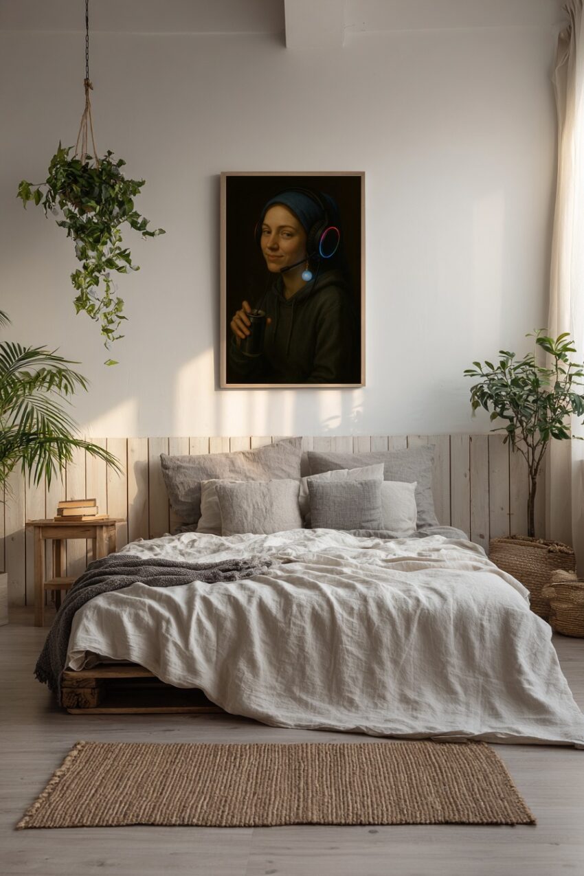 Fotografie Poster Frau Headset neutral