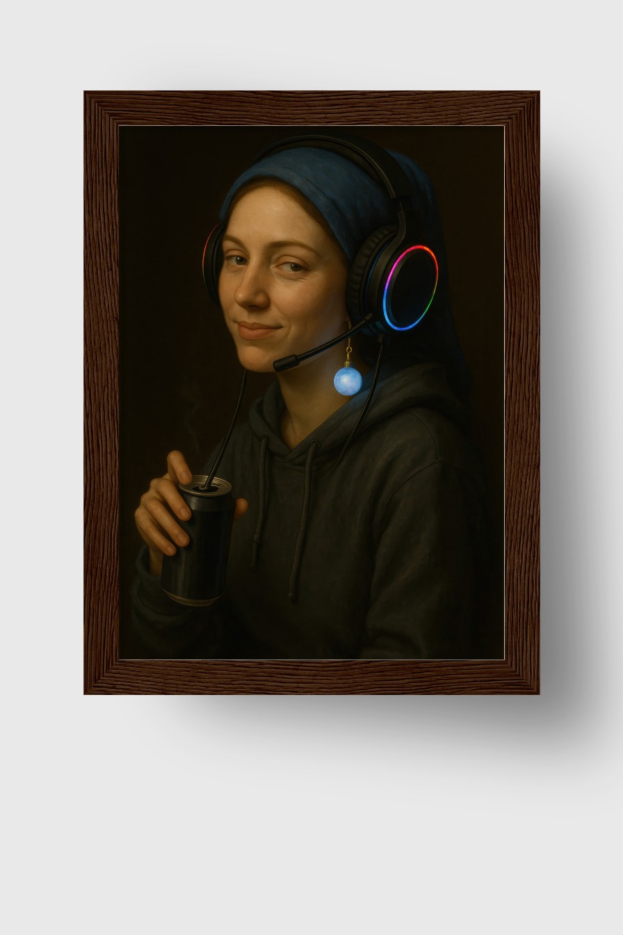 Fotografie Poster Frau Headset neutral