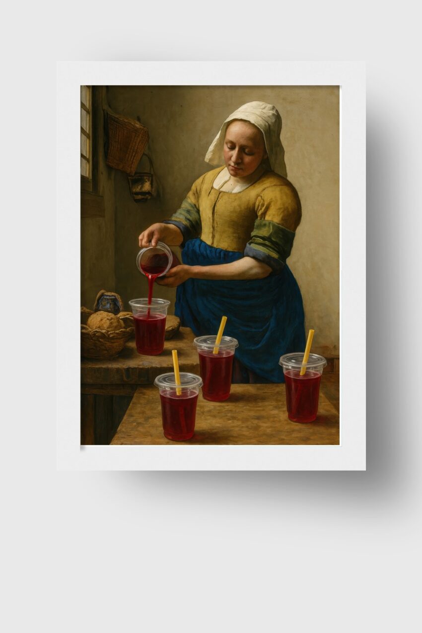 Malerei Poster Frau Saft historisch