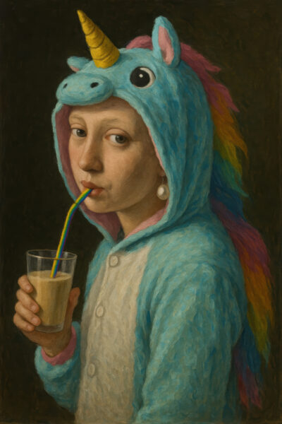 Kind Einhornkostüm Leinwandbild