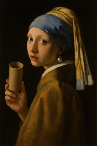 Mädchen mit Ohrperle Poster