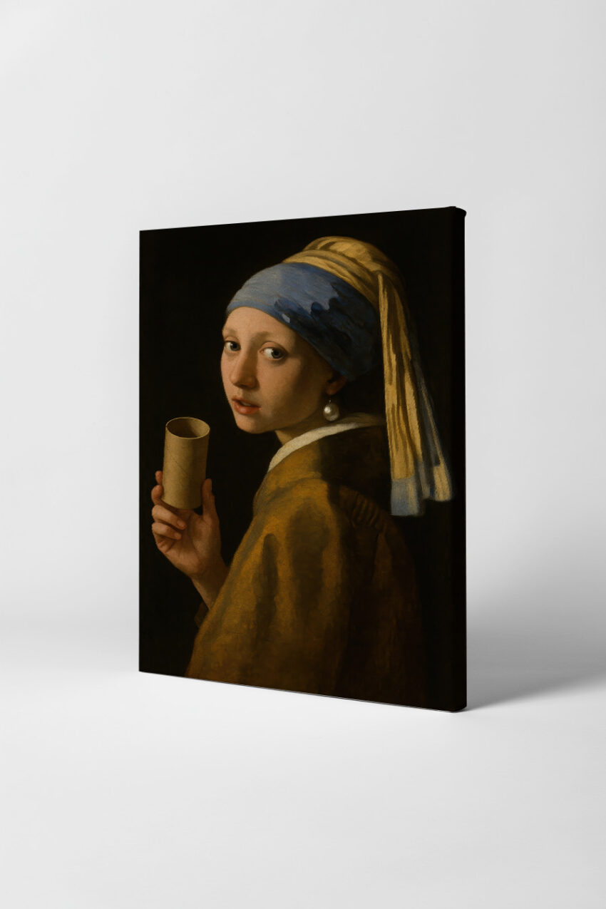 Fotografie Poster Mädchen Ohrperle Kopftuch klassisch