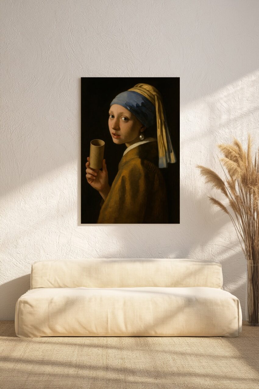 Fotografie Poster Mädchen Ohrperle Kopftuch klassisch