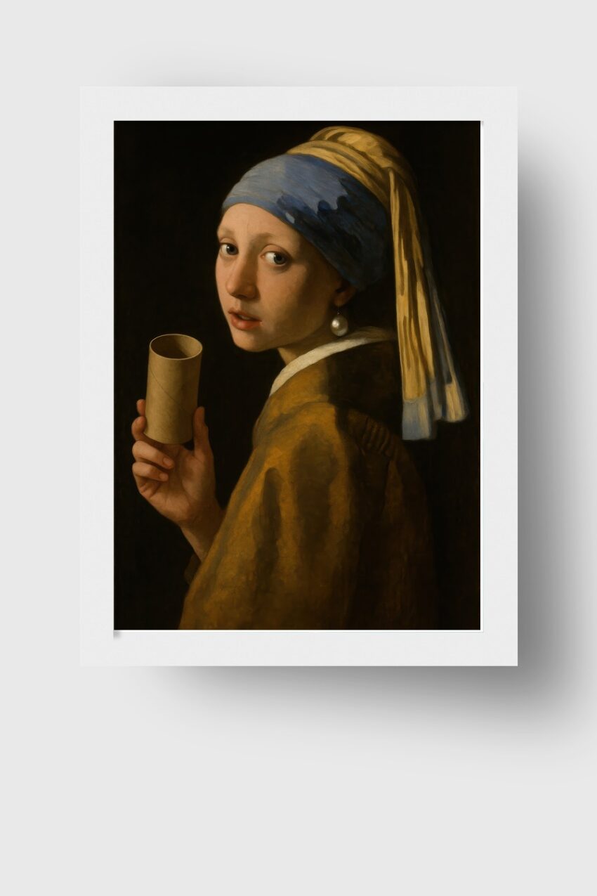 Fotografie Poster Mädchen Ohrperle Kopftuch klassisch