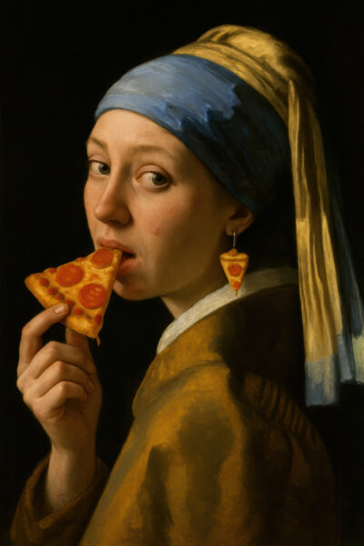 Mädchen Pizza Poster