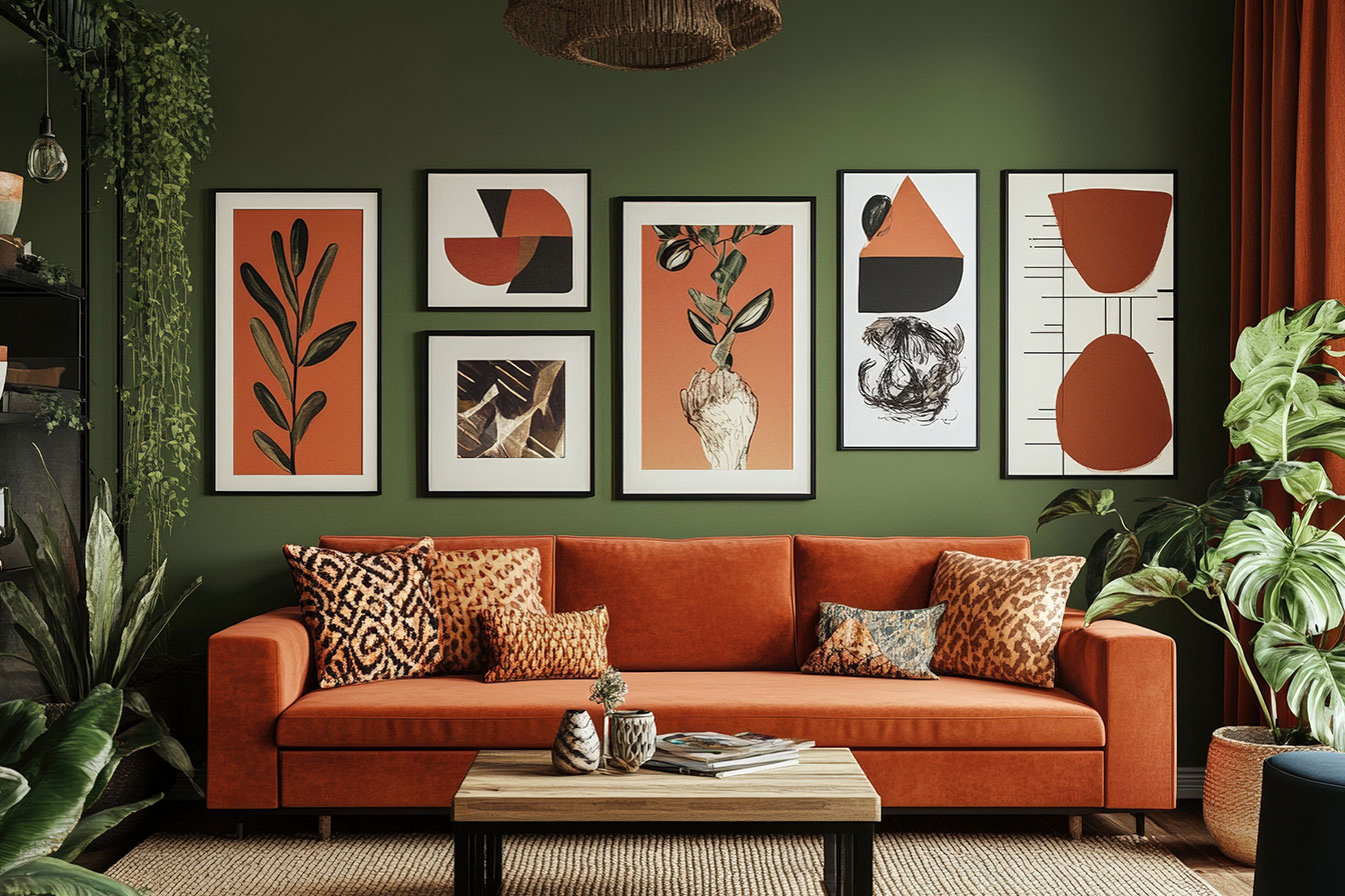 Poster Art Shop Wohnzimmer mit Postern