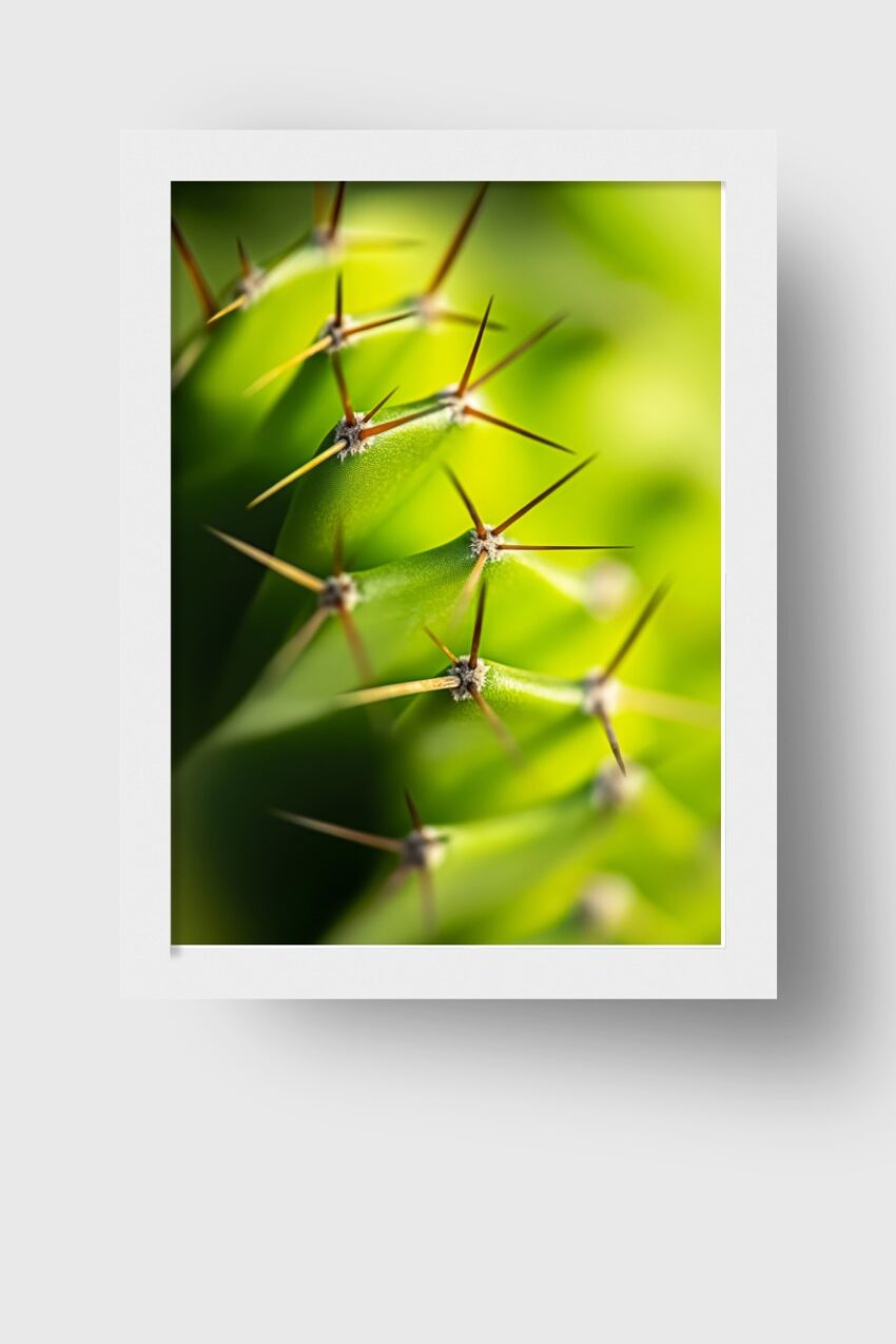 Fotografie Poster Kaktus Nahaufnahme grün scharf