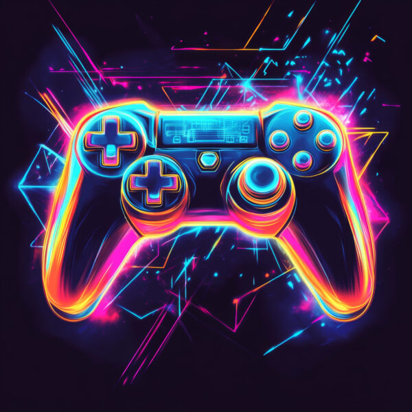 Gamecontroller Neon Poster